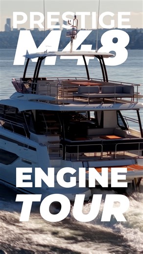 Deep inside the @prestigeyachtsofficial M48 — where the power lives. �� Step into the engine room and see what drives this beauty. Full walkthrough drops next week on our YouTube @SundanceYachts — you don’t want to miss this one. | Sundance Yacht Sales