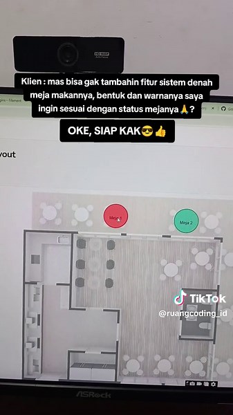 Membuat sistem denah meja makanan, agar owner atau staf restoran dapat melihat status meja berdasarkan tempat meja tersebut dan dapat di adjust drag and drop seret seret data langsung tersimpan😊👍👍👍 Projek dibuat menggunakan Laravel, Filament, Livewire🔥 #coding #webdeveloper #teknikinformatika #programmer #websitedevelopment