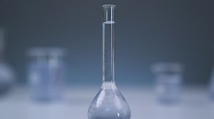 Chemistry flask on table - Free Stock Video