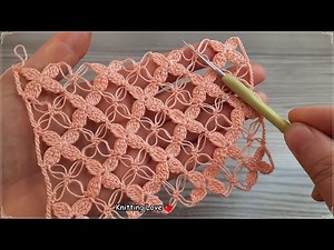 GORGEOUS Summer Crochet Lace Stitch 😍 | Easy Shawl Pattern tutorial