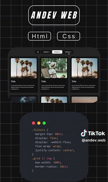 Animated Filter Tab for Web Design