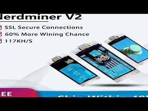 New Nerd Miner v2 ESP32 Crypto Solo Lottery 117KH/s Heltec Vision Master T190 Win BTC with