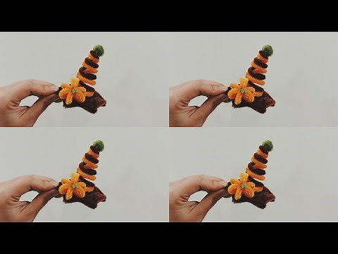[EASY DIY] Witch's Hat with Pipe Cleaners Tutorial - Learning Craft With Min