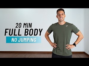 20 MIN FULL BODY HIIT Workout (No Jumping + Low Impact)