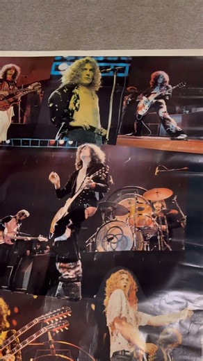 Vintage Led Zeppelin window poster.