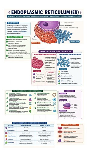 Endoplasmic reticulum #er #organelles #cell #protein #cellbiology #biology #zoology #botany #notes