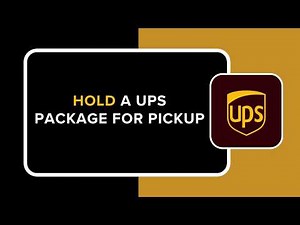 HOW TO HOLD A UPS PACKAGE FOR PICKUP