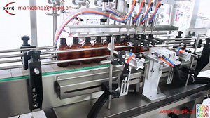 Automatic Paste Filling Machine Honey Filling Machine It's widely used in a variety of semi-fluid, paste, thick body, thick sauce, sauces and a variety of materials containing the filling of granules. Such as syrup, pulp drinks, honey, sesame, tomato sauce, jam, peanut butter, chili sauce and a variety of paste ①Adopted piston quantitative, mechanical and electrical, pneumatic in one, electrical and pneumatic components used well-known brands. ② Screen rational design, simple operation. ③ Compac