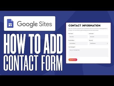 How To Add A Contact Form On Google Sites (2026)