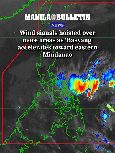 Tropical Storm Basyang Approaches Eastern Mindanao