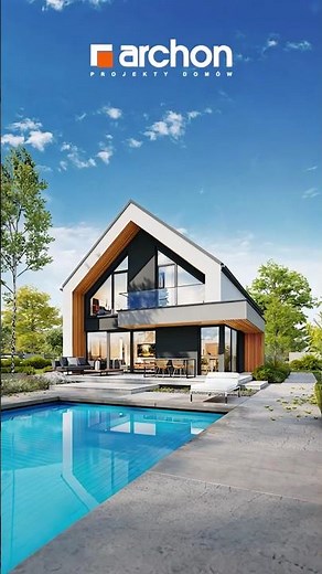 Dom w szyszkowcach 11 (G2E) OZE - Nowoczesny dom z poddaszem i garażem - ARCHON+ Projekty Domów #dom