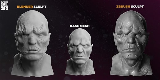 250  Wounds & Scars Sculpting Brushes for ZBrush & Blender