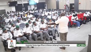 6.8K views · 472 reactions | Comptroller Oshoba Urges Officers to Embrace Life-Saving First Aid Knowledge | Nigeria Customs Service | Facebook