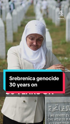Crowds have gathered in the Bosnian town of Srebrenica - to mark the 30th anniversary of the genocide of more than 8,000 Muslim men and boys. #Srebrenica #BosniaHerzegovina #C4News