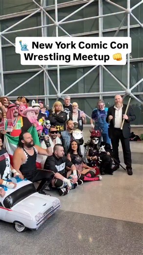 Machoverse Entertainment on Instagram: "NYCC Wrestling Meetup 👊 Thank you to all the cosplayers, the 3 other pillars, wrestling fans, photographers, and everyone else who came out last weekend for the @newyorkcomiccon Wrestling Cosplay Meetup! On the third time we've had an official nycc Meetup and I counted over 60 cosplayers! We even had a @zillafatu match outta nowhere! These are the highlights And my favorite moments! Hosted by The Machoverse, Temu Triple H @itsjackinthebox , and @worldwres