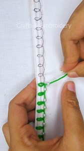 1.6M views · 8.6K reactions | Very easy & cute border lace embroidery tutorial with pearl! #handmade #design #fypシ゚viralシ #diy #embroidery #viralvideo #everyone #reelsfb #fypシ゚ #viral #virals #reelsvideo #stitch #fypシ #fbreels #trendingreels #viralreels #reels #cute #trending | Crafts & Embroidery | Facebook