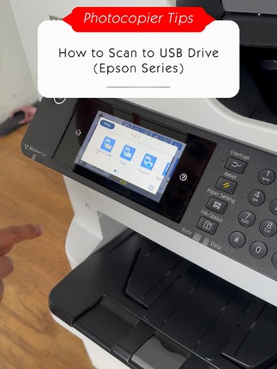 How to Scan to USB Drive (Epson) #epson #photocopier #copy #printer