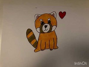 Rode panda tekenen #rodepanda #drawing #easydrawing