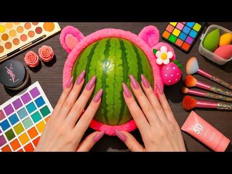 ASMR Makeup on Watermelon (No Talking)