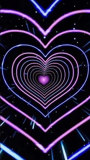 (無料動画素材) スマホ縦用 ハートループ / 背景素材 / neon heart loop / background #shorts