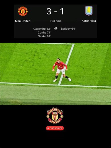 Casemiro ➡️ Bruno ➡️ Cunha ⚽️😮‍💨 #manchesterunited #astonvilla #liverpool #premierleague #manutd