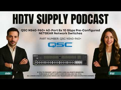 QSC NS40-960+ 40-Port 8x 10 Gbps Pre-Configured NETGEAR Network Switches