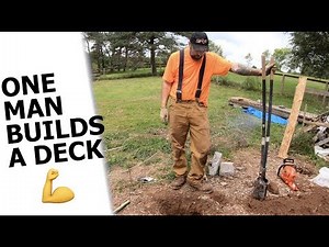Building a Fiberon Composite Deck - Part 2 - Sub-Structure, Posts, concrete, hole digging.
