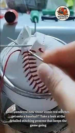 how to baseball stitch leather | How a Baseball is Actually Made 🧵 | BaseBall Perfect Stitch ⚾