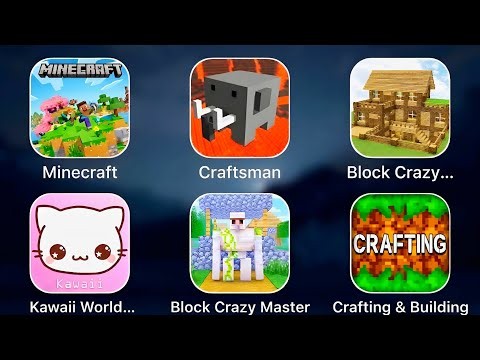 Minecraft, Craftsman, Block Crazy Robo World, Kawaii World, Block Crazy Master, Crafting & Building
