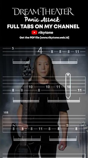 【BASS TAB】DREAM THEATER - PANIC ATTACK #shorts #basstabs #dreamtheater