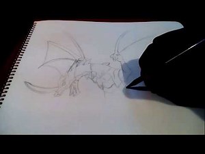 como dibujar a drago(dragonoid)-bakugan