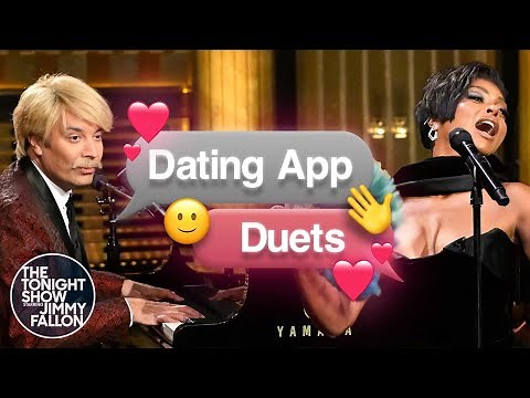 Dating App Duets with Taraji P. Henson | The Tonight Show Starring Jimmy Fallon