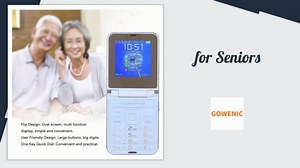 Amazon.com: GOWENIC Big Cell Phone for Seniors, Flip Design, Dual Screen Display, Large Buttons, Quick Dial, Clear Sound, HD Camera, LED Flashlight for Seniors (Blue) : Cell Phones & Accessories