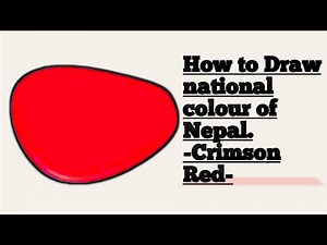 How To Draw Crimson Red || National Colour || of Nepal.
