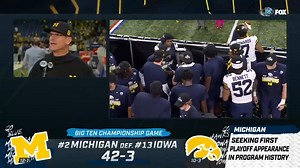 Michigan Football wanted to honor Tate Myre with their play in the Big Ten Championship Game. The Wolverines scored 42 points, Myre's jersey number at Oxford High School 💙 | College Football on FOX