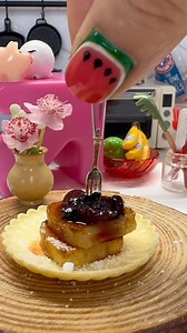 734K views · 1K reactions | Come Make some French toast with strawberry and blueberry compote Recipe - Bread thick and chunky, egg, milk, cinnamon, vanilla, strawberries, blueberry, boil with sugar and serve with dusting of sugar powder, icing sugar, #frenchtoast #compote #littlethings #foodie | My Mini Bakes | Facebook