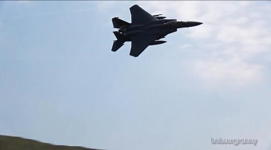The Haunting Blue Note of an F-15E Low-Level Flyby in Wales