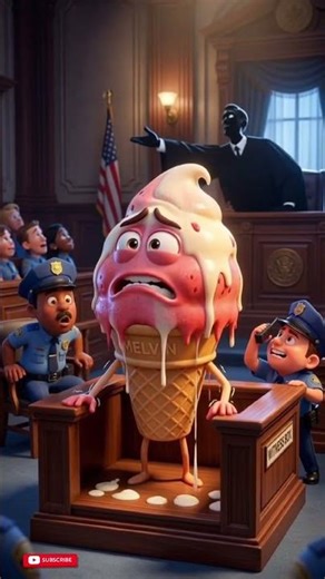 ⚖️🍦Is Ice Cream Guilty? Funny Courtroom Animation🚨#icecream #YouTubeShorts #FunnyAnimation #funny