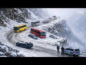 1 Hour of Black Ice Winter Driving Fails (Best of 2025)
