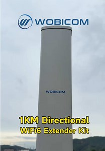 WOBICOM 1KM Directional Wi‑Fi Extender Kit for Outdoor WiFi