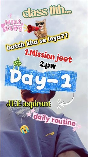 DAY 1 of JEE preparation 🤫 class 11th study vlog #class11 #minivlog #ytshorts #jee #jeeaspirant #iit