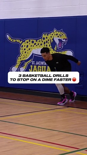 3 Basketball Drills to Stop on a Dime Faster 🛑 Mastering the ability to stop on a dime is essential for basketball players to evade defenders, change direction swiftly, and maintain control on the court. Here are three SIMPLE drills to help you improve this crucial skill: 1. Line Drill - Split Stance Deceleration: - Find a line on the court. -Stand tall with your feet about hip-to-shoulder-width apart and your arms at your sides. -Looking straight ahead, open your chest, and engage your core mu