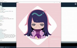 Processing交互动画-卡通女孩