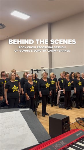 20K views · 199 reactions | Our very own Rockies joined the incredible Cammy Barnes as they recorded a live version of his song 'Bonnie’s Song'! Check out this behind-the-scenes clip captured from the recording session.  A true privilege, stay tuned for the release this Friday...It's going to be something special.✨ | Rock Choir | Facebook