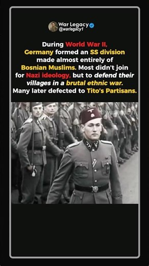 Why Bosnia Formed an SS Unit in WW2 #ww2 #shorts