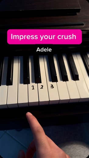 Keys Tutorials on Instagram: "Impress your crush with this simple tutorial 🌹 #piano #tutorial #pianotutorial #pianolessons #tips #adele"