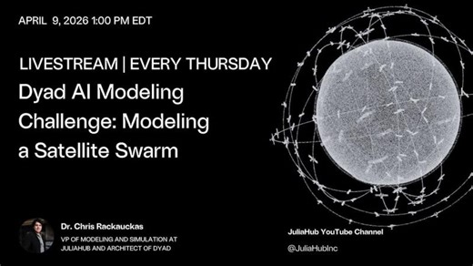 Modeling a Satellite Swarm with Dyad | JuliaHub
