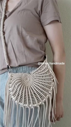 DIY Macrame Seashell Bag with Beads #macrametutorial #macrame #macramediy #seashellbag #diy