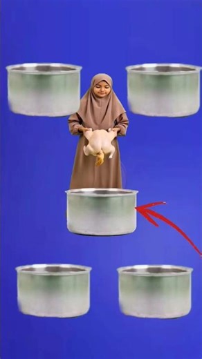 أصعب تحدي 🤯 أتحداك تفتكر الإناء الذي وضعت فيه الدجاجة #shorts #challenge