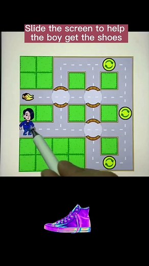 Guide the Character Through the Maze to Find Shoes